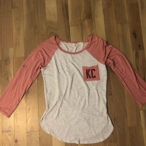 Boutique baseball style tee
